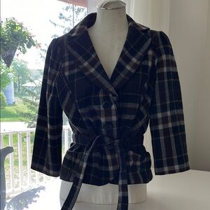 Ricki’s plaid wool blend jacket size 12